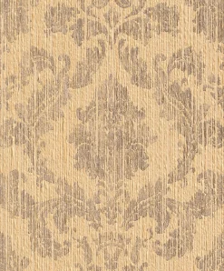 Tapete Barock Klassik Rasch Textil Papiergarn gelb 077864