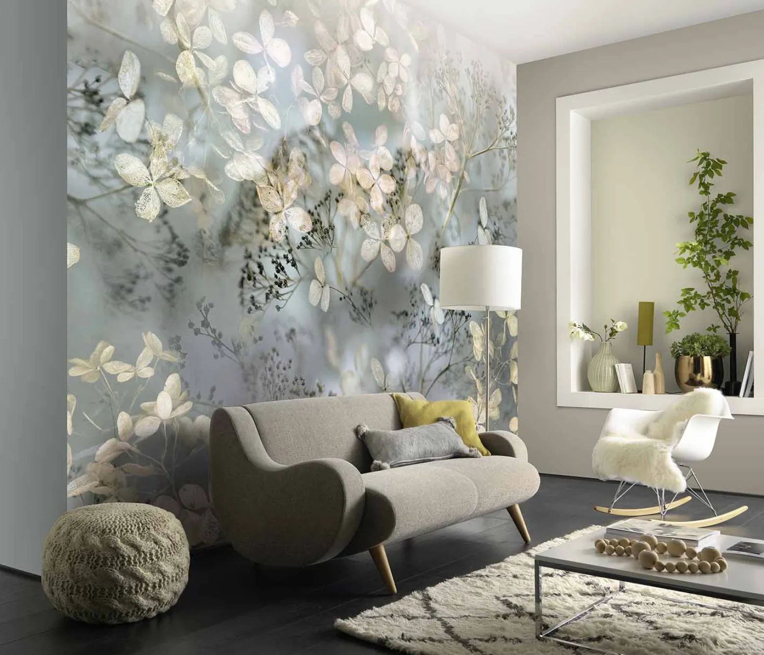 Tapete Blüten Blumen Guido Maria Kretschmer beige