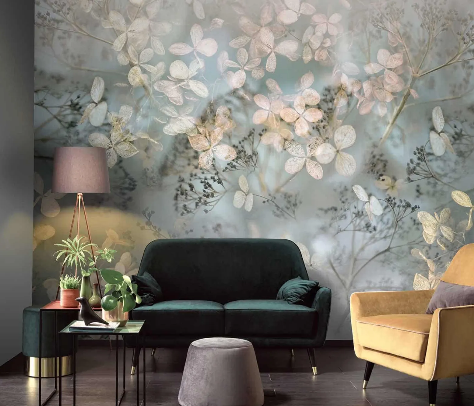 Tapete Blüten Blumen Guido Maria Kretschmer beige