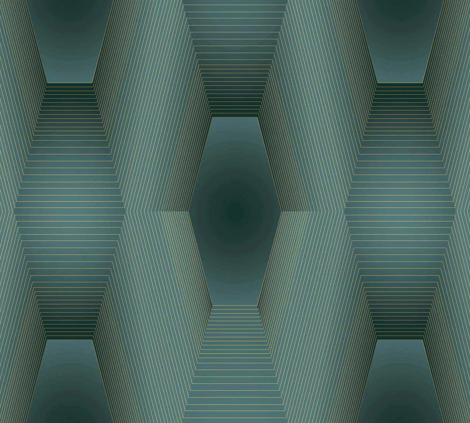 Tapete Grafisch 3D Guido Maria Kretschmer orionblau
