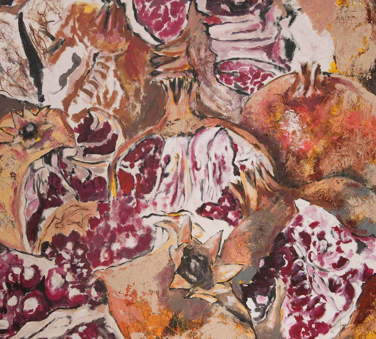 Tapete Granatapfel Gemalt Guido Maria Kretschmer rot