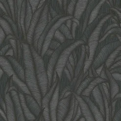 Tapete Guido Maria Kretschmer Blätter Schwarz Silber