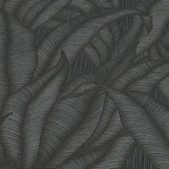 Tapete Guido Maria Kretschmer Blätter Schwarz Silber