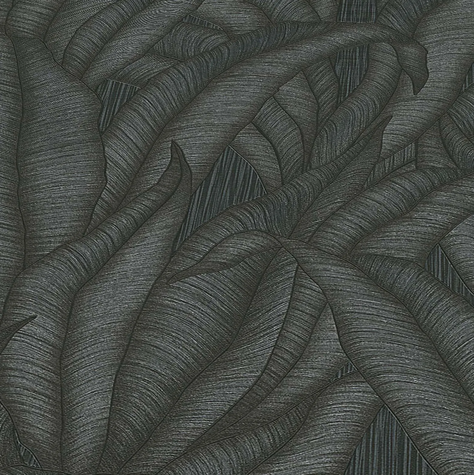 Tapete Guido Maria Kretschmer Blätter Schwarz Silber