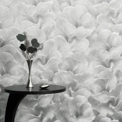 Tapete Guido Maria Kretschmer Floral Silber Metallic