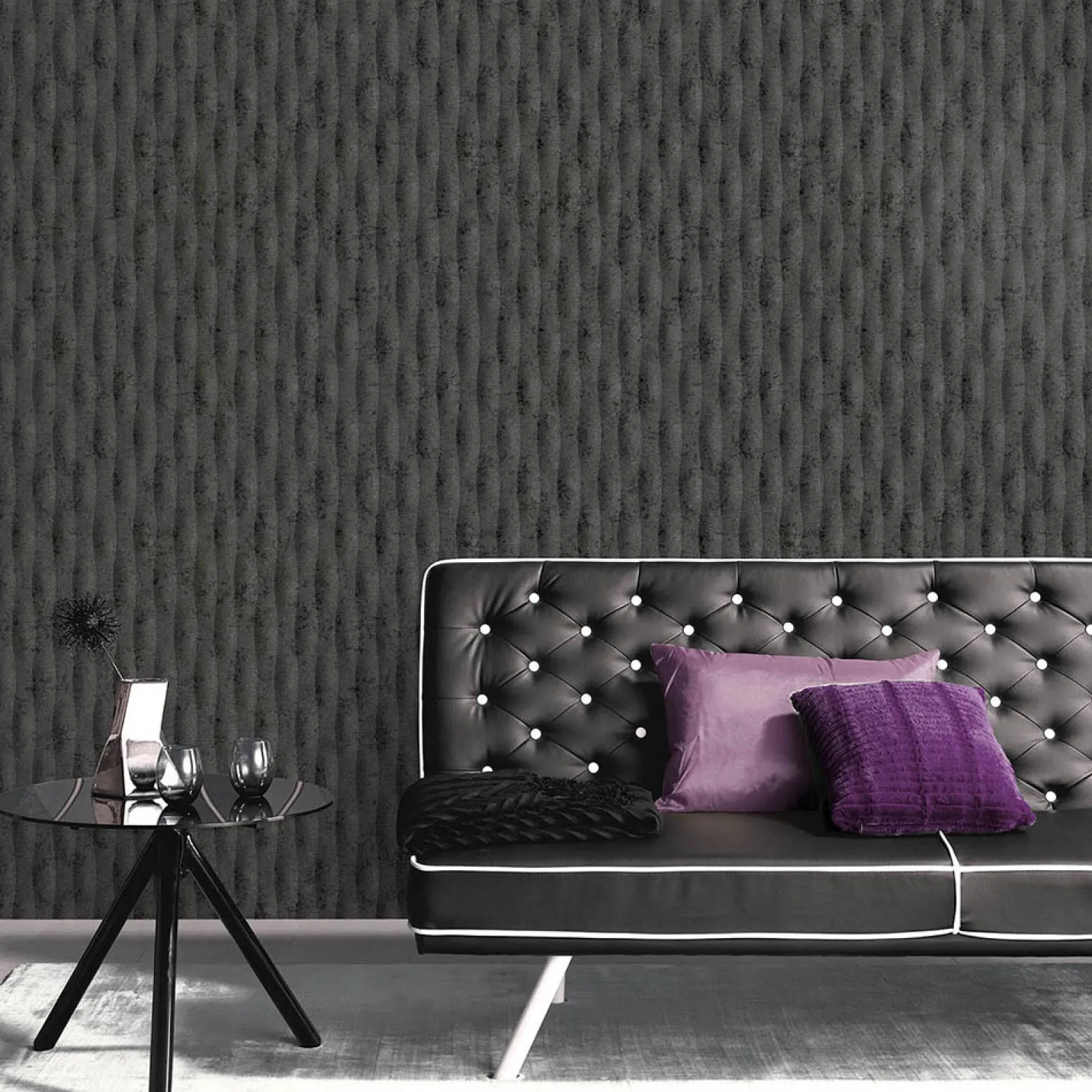 Tapete Guido Maria Kretschmer Betonoptik Schwarz 10523-15