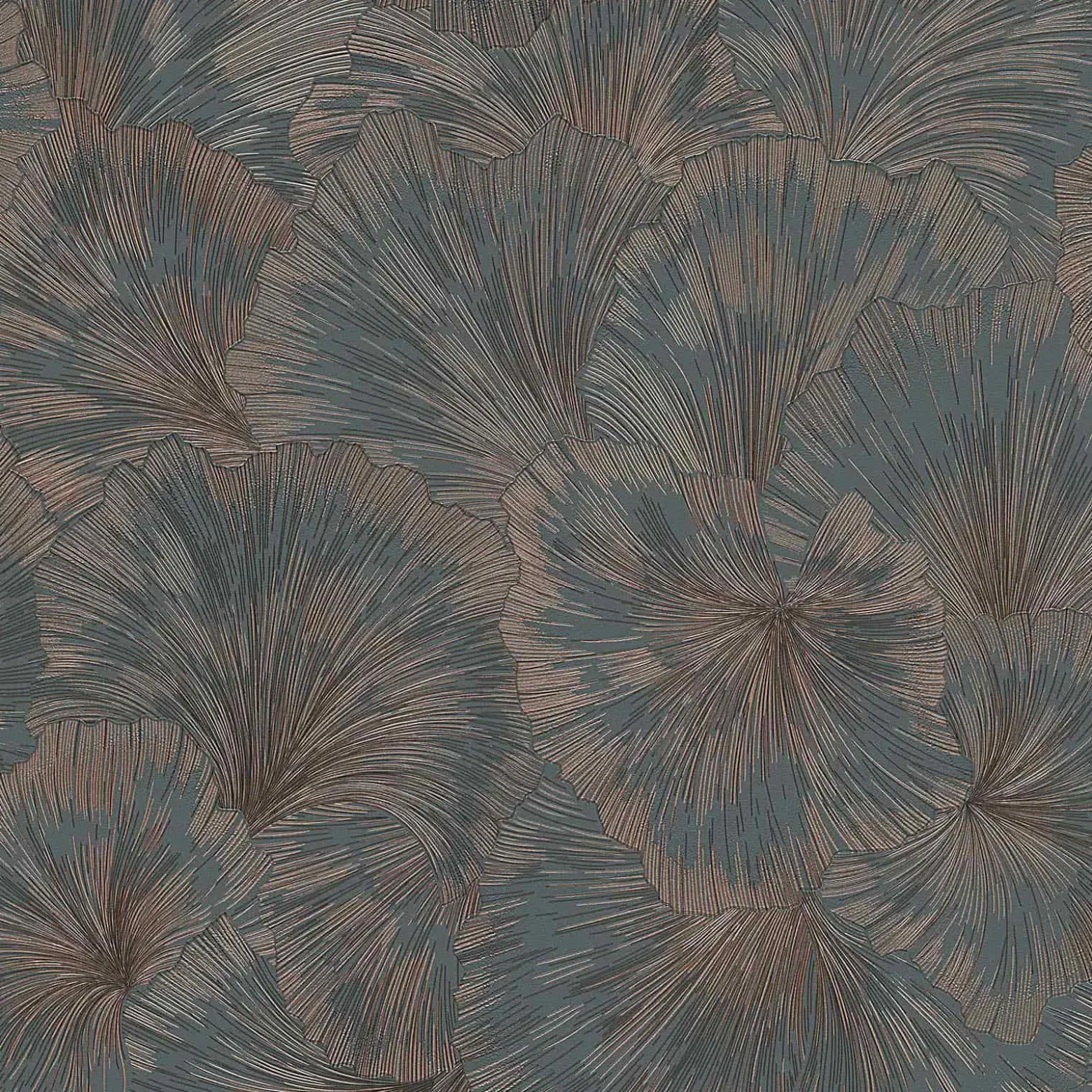 Tapete Guido Maria Kretschmer Floral Grau Kupfer