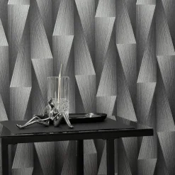 Tapete Guido Maria Kretschmer 3D-Effekt Grau Silber