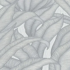 Tapete Guido Maria Kretschmer Blätter Silber Metallic
