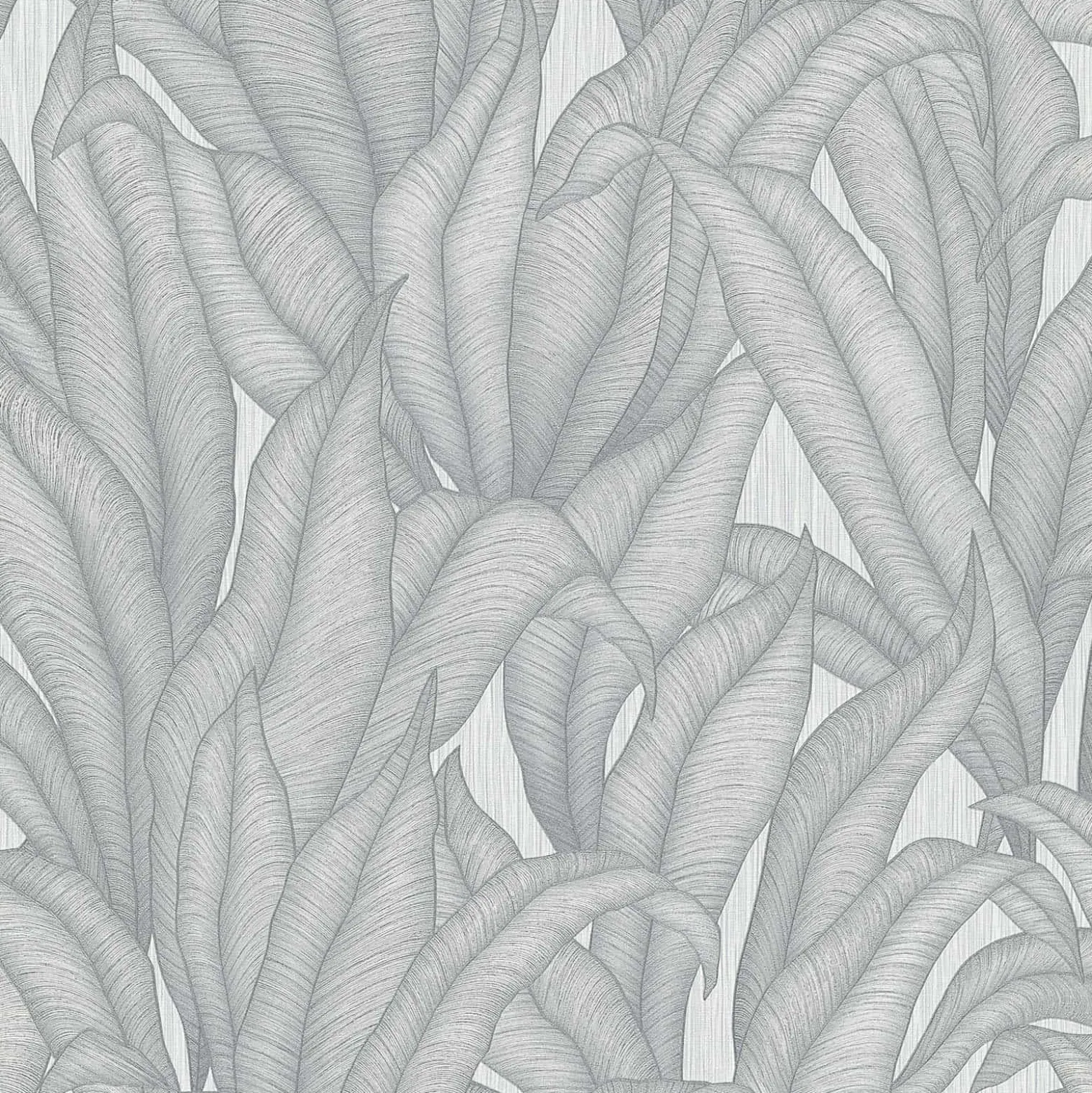 Tapete Guido Maria Kretschmer Blätter Silber Metallic