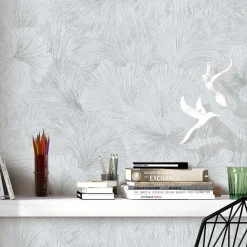 Tapete Guido Maria Kretschmer Floral Grau Silber