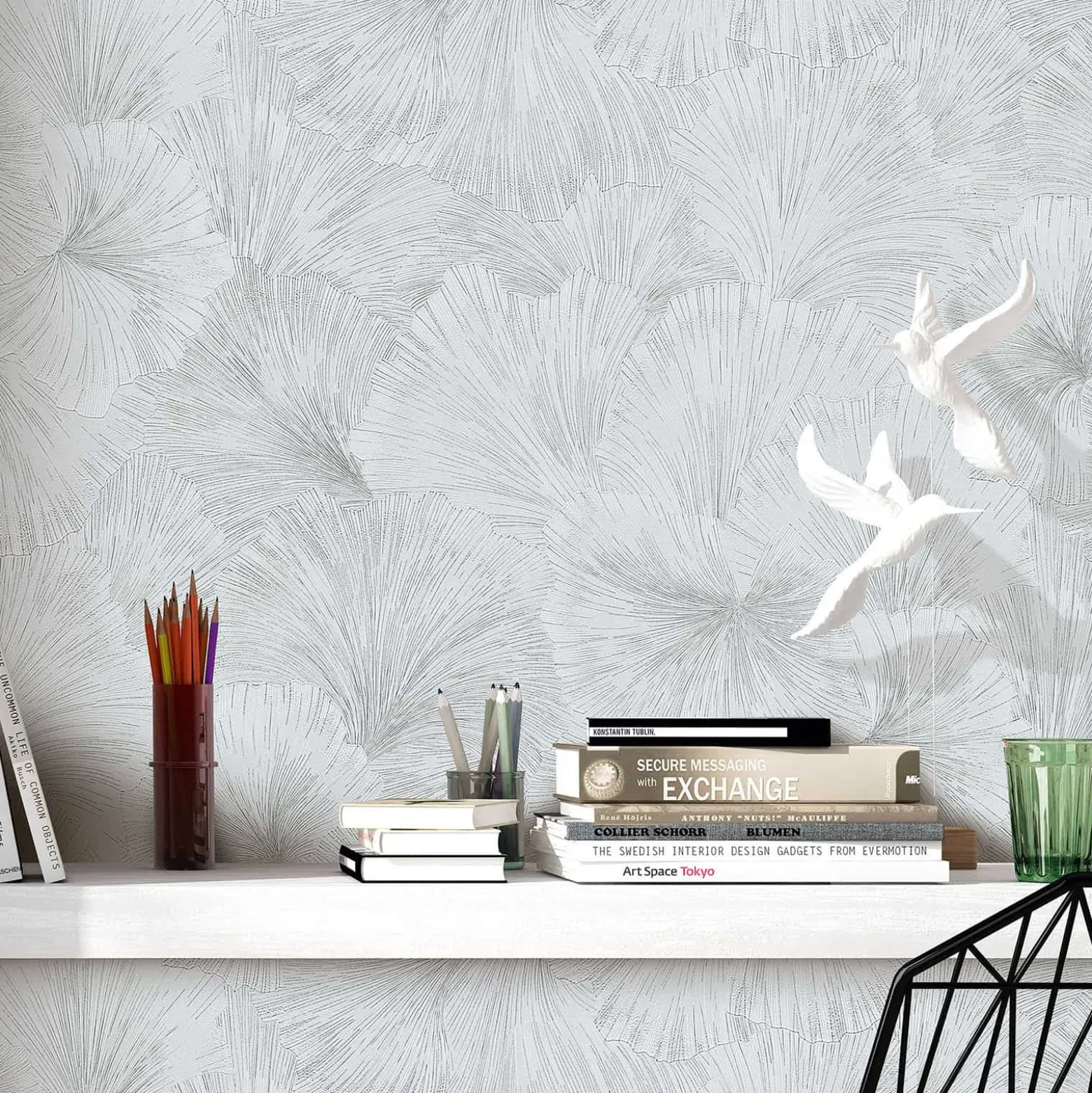 Tapete Guido Maria Kretschmer Floral Grau Silber
