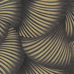 Tapete Guido Maria Kretschmer Fächer Schwarz Gold 10525-15