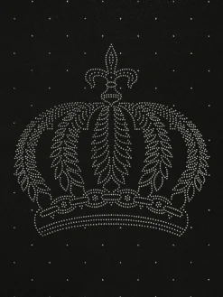 Tapete Harald Glööckler Krone Strass anthrazit 52709