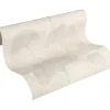 Tapete Natur Blätter AS Creation creme grau 32265-3