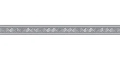 Tapetenbordüre Griechisch grau silber Glanz 8959-36