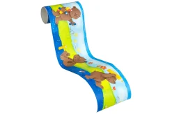 Tapeten Bordüre Kinder Teddybär Buntstifte bunt AS