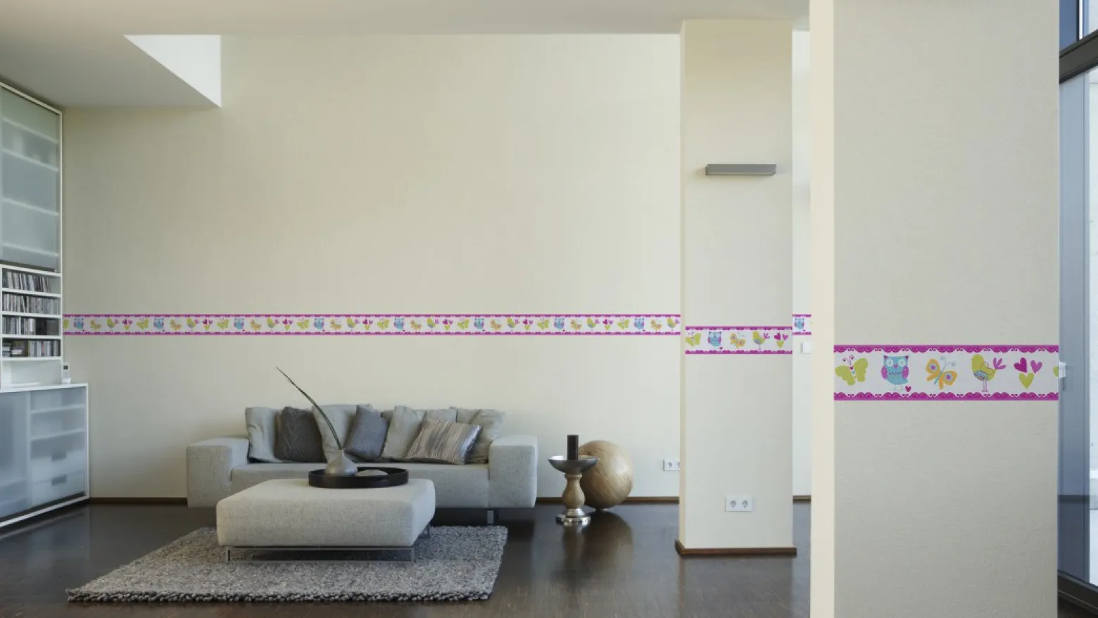 Tapeten Bordüre Kinder Tiere Herzen bunt AS 8954-17