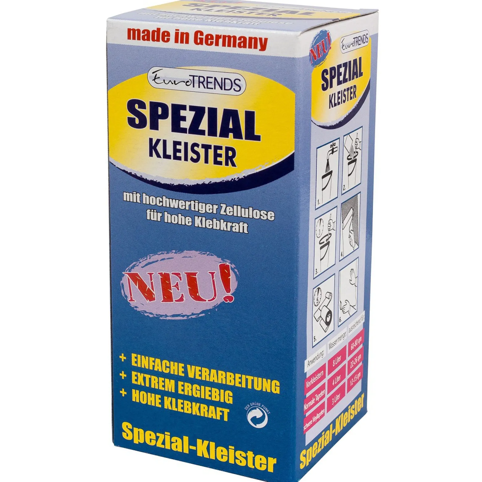 Tapeten Spezialkleister Kleister für Papier Satin Vinyl