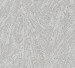 Tapete Papis Loveday Grau Silber Blattmuster 86714