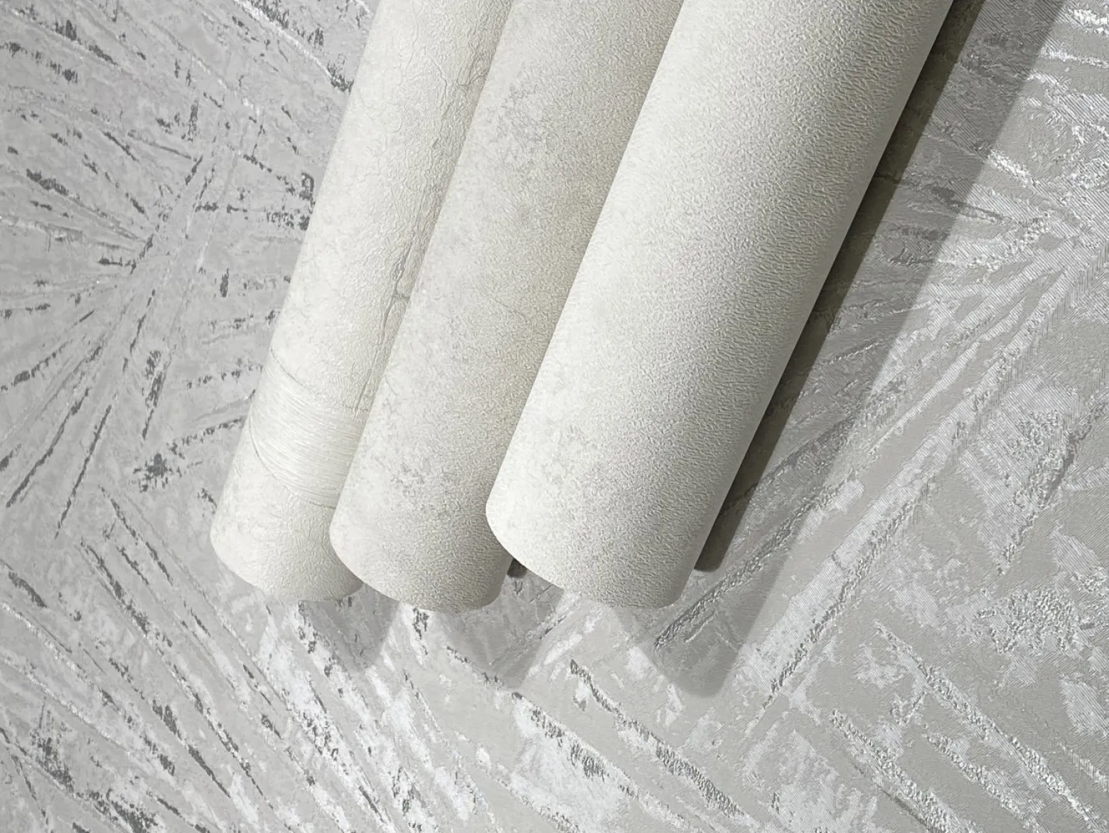 Tapete Papis Loveday Grau Silber Blattmuster 86714