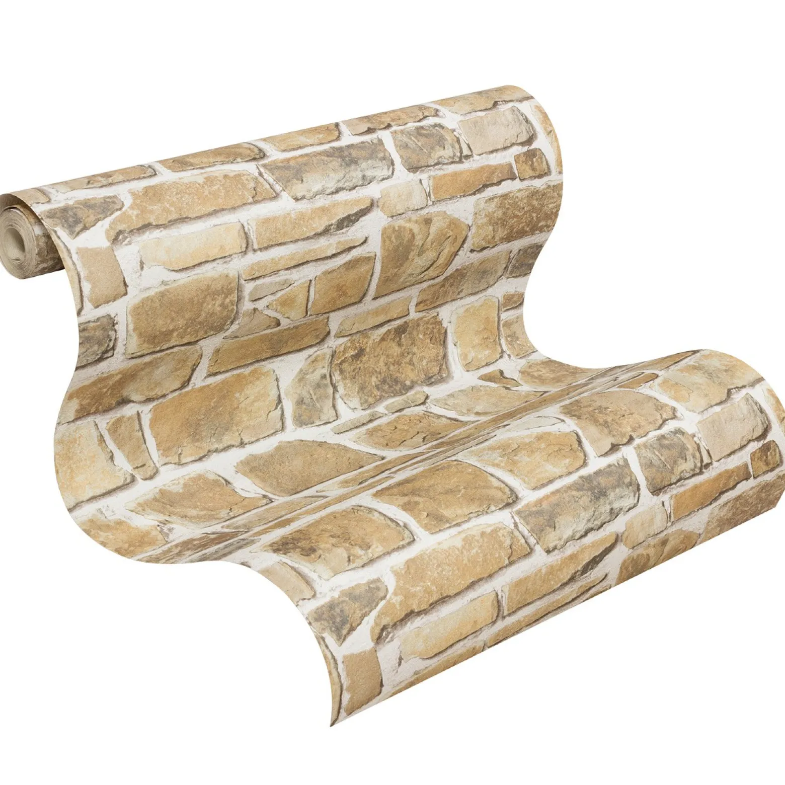 Tapete Rasch 265606 Steintapete beige Mauer