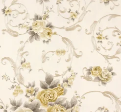 Tapete Romantica Blumen weiß gold AS Creation 30647-4