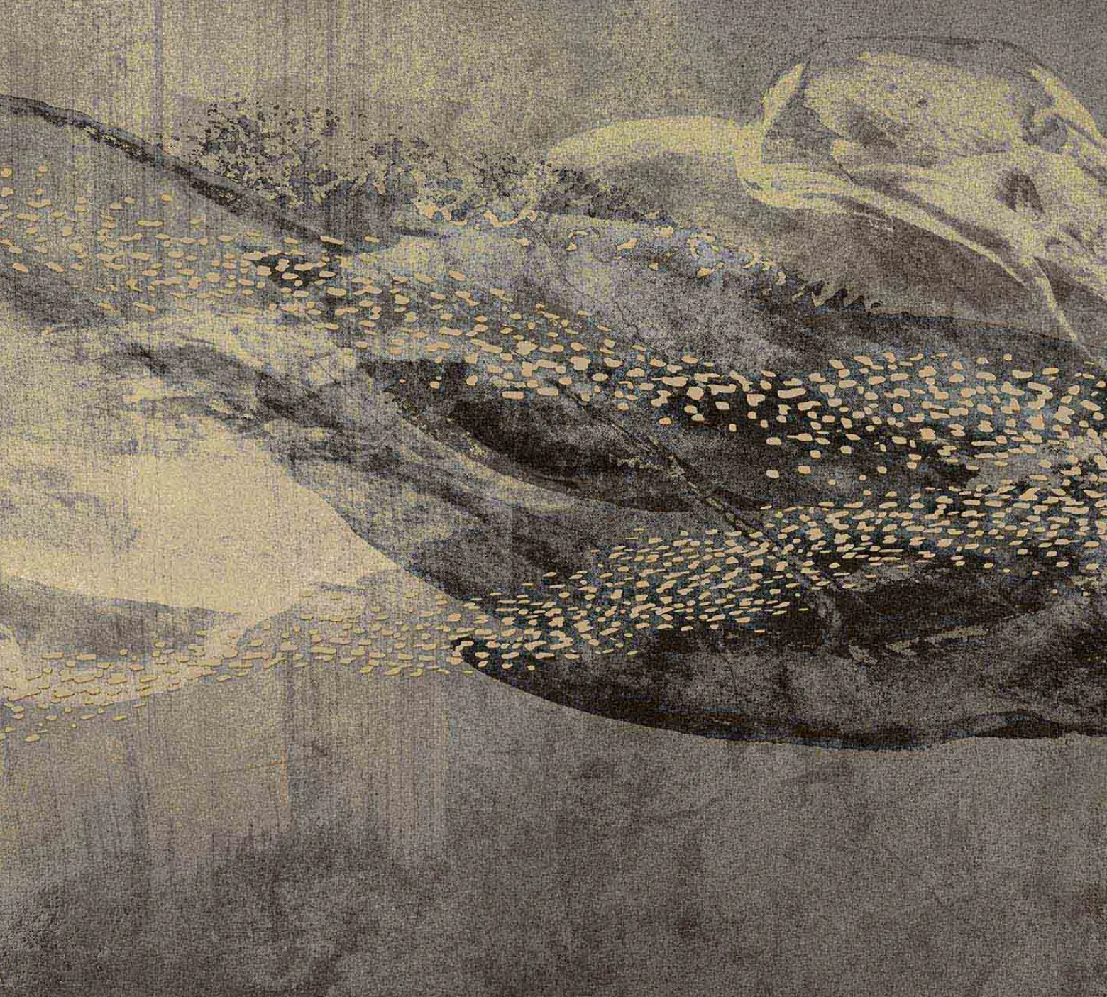 Tapete Unterwasser Wal Guido Maria Kretschmer gold