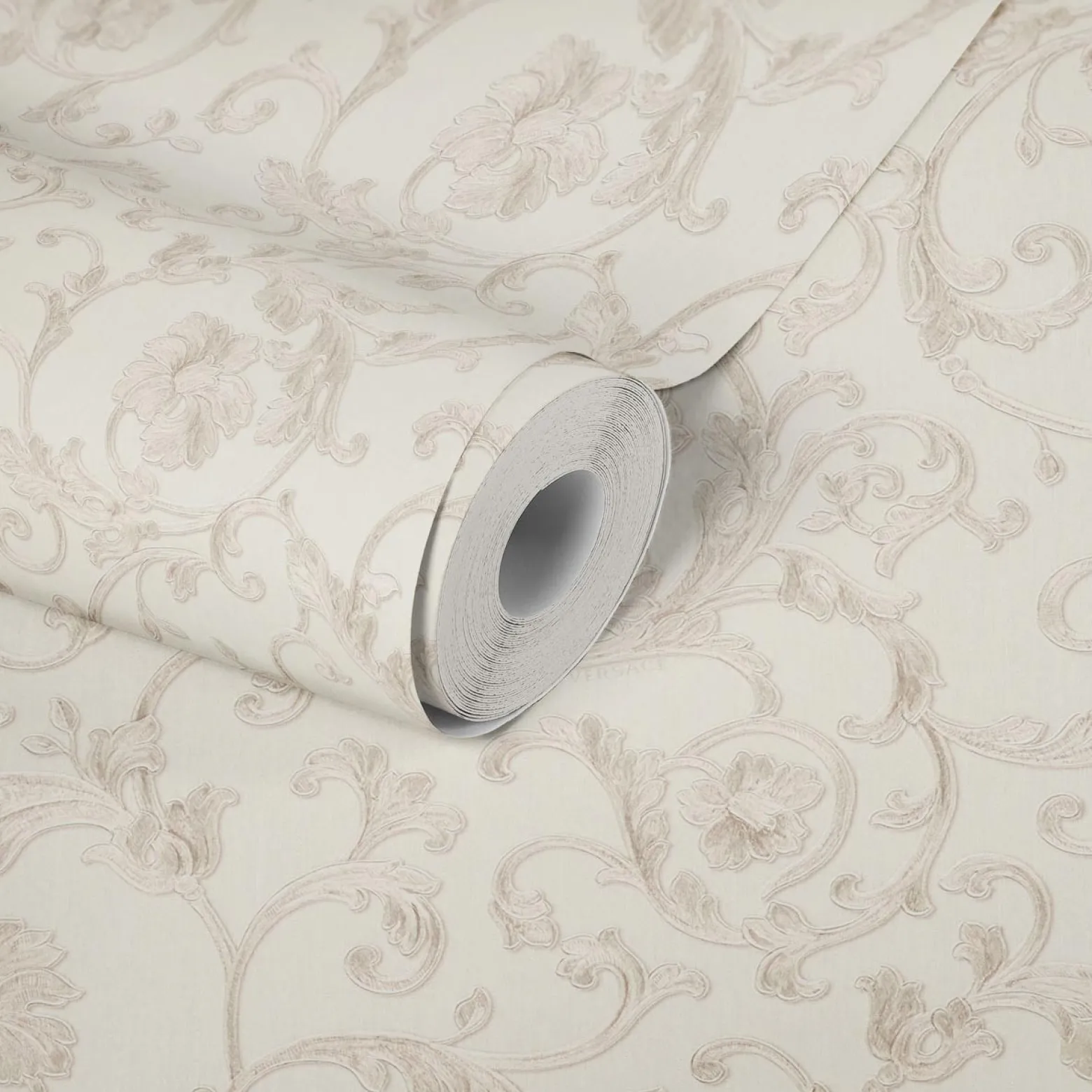 Tapete Versace Floral weiß silber-grau Glitzer 34326-3