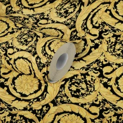 Tapete Versace Home Blumen gold Metallic 93583-4