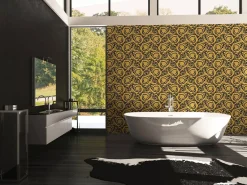 Tapete Versace Home Blumen gold Metallic 93583-4