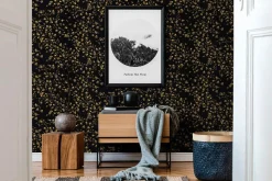 Tapete Versace Home Blumen schwarz gold Metallic 935854