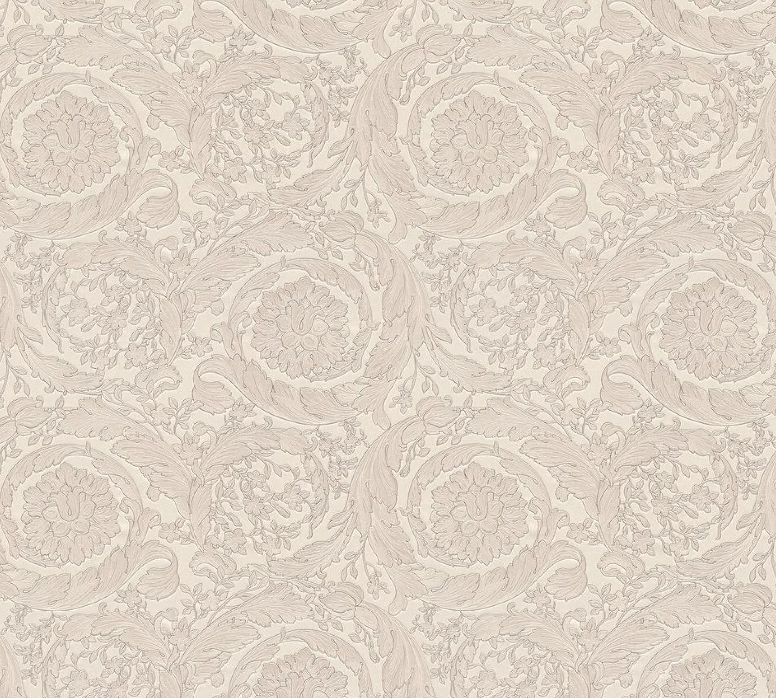 Tapete Versace Home Blumen silber-weiß Metallic 93583-5