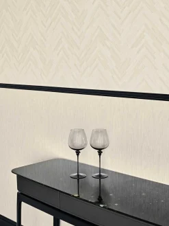 Tapete Versace Home Holzmaserung creme-grau 370521