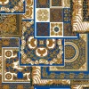 Tapete Versace Home Kacheln blau gold Metallic 370481