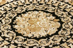 Tapete Versace Home Kacheln schwarz Metallic 370553