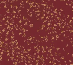 Tapete Versace Home Kleine Blumen rot gold Glanz 935857