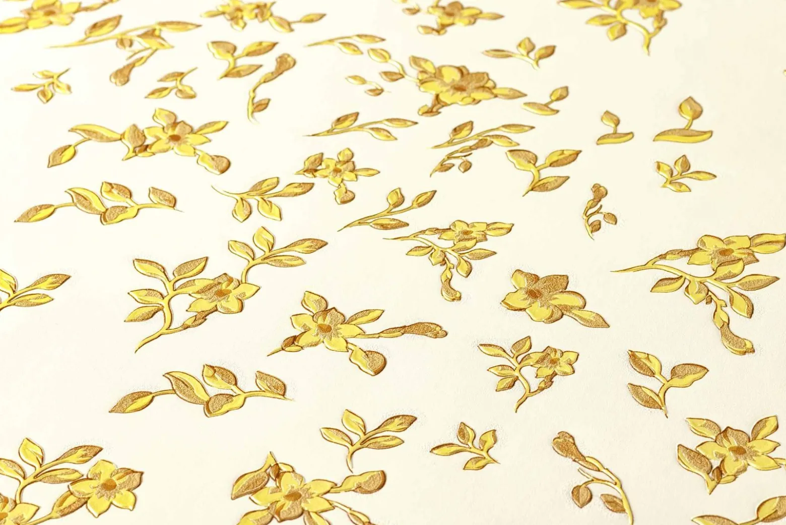 Tapete Versace Home Kleine Blumen creme-weiß 935855