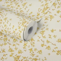 Tapete Versace Home Kleine Blumen creme-weiß 935855
