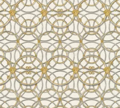Tapete Versace Home Kreise creme silber Metallic 370492