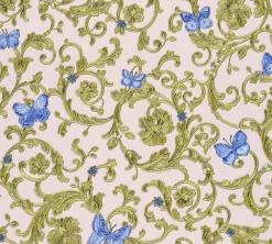 Tapete Versace Home Ranken rosé blau Glitzer 34325-6