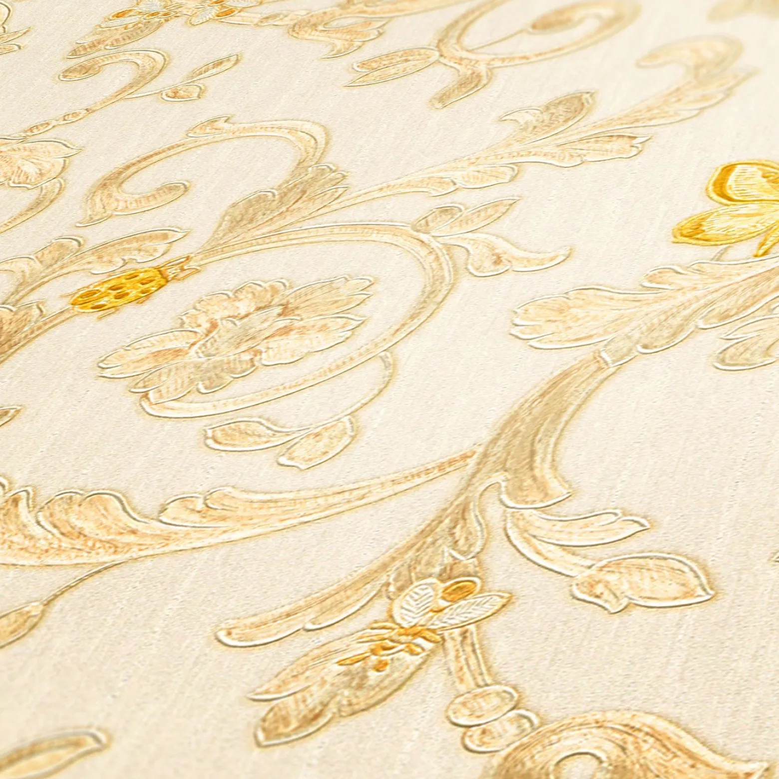 Tapete Versace Home Ranken weiß gold Glitzer 34325-1