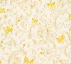 Tapete Versace Home Ranken weiß gold Glitzer 34325-1