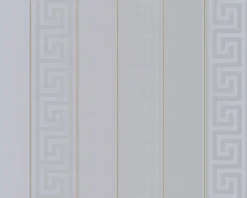 Tapete Versace Home Streifen grau gold Metallic 93524-5