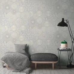 Tapete Versace Home Teller creme-weiß Metallic 34901-4