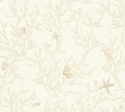 Tapete Versace Korallen Muscheln beige creme 34496-1