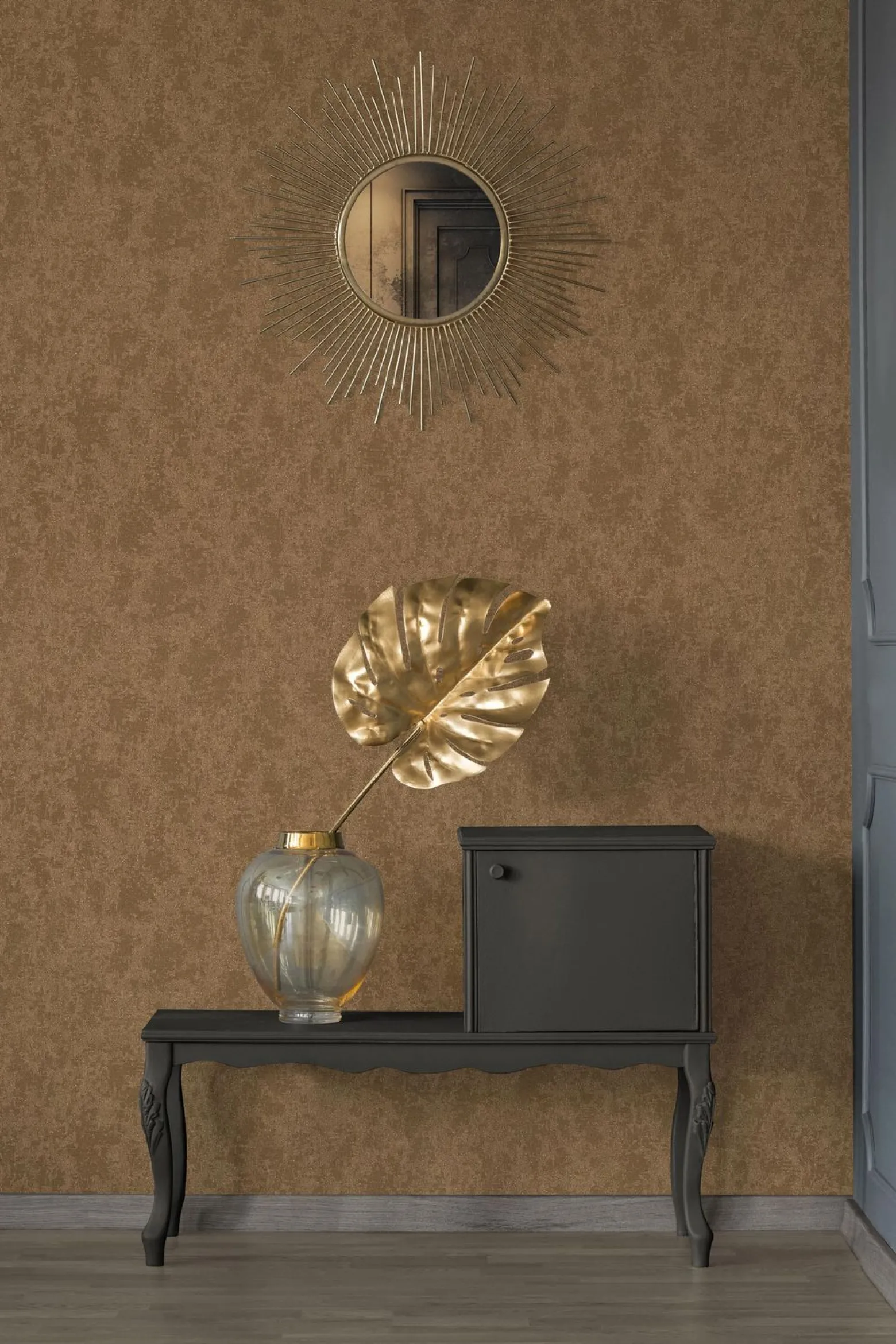 Tapete Versace Used Struktur braun Metallic 34903-6