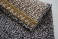 Teppich flauschig einfarbig grau Hochflor Astra Salerno