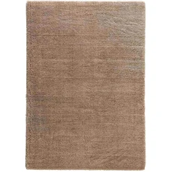 Teppich flauschig einfarbig braun Hochflor Astra Salerno