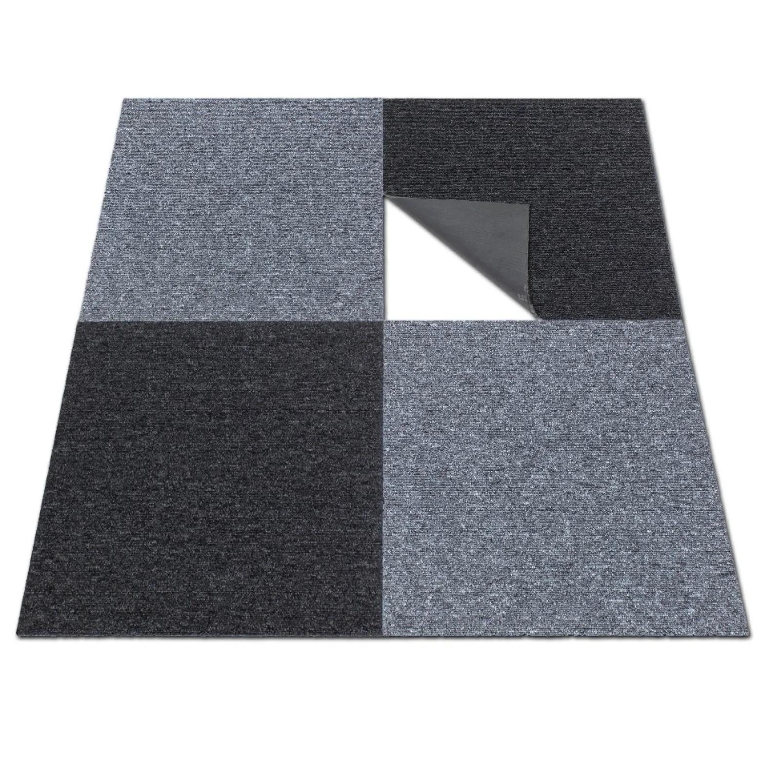 Teppichfliese Diva schwarz 50x50 cm